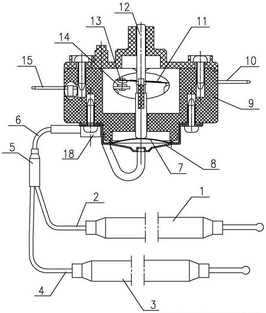 Double-probe pressure type manual reset temperature limiter