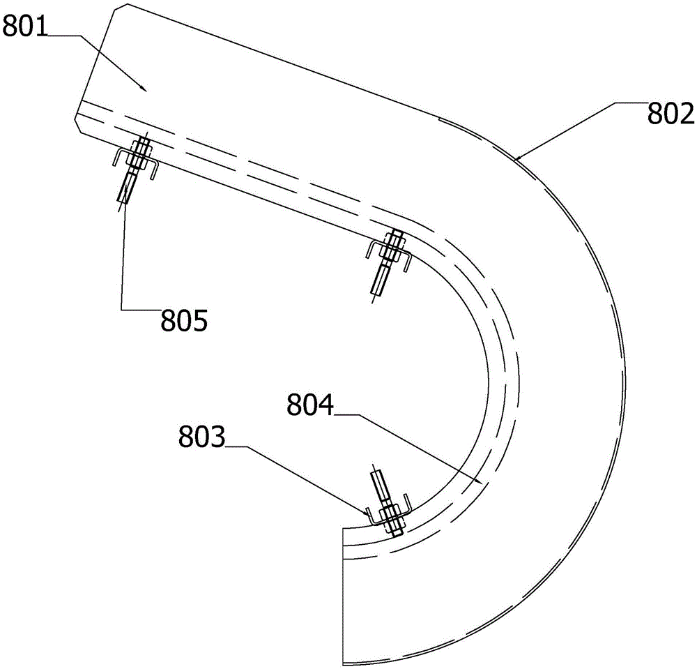 Dish turning device used for dish cleaning line body