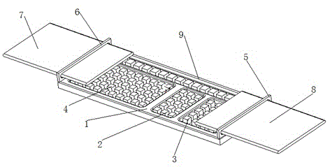 Dustproof keyboard device of external input device of computer