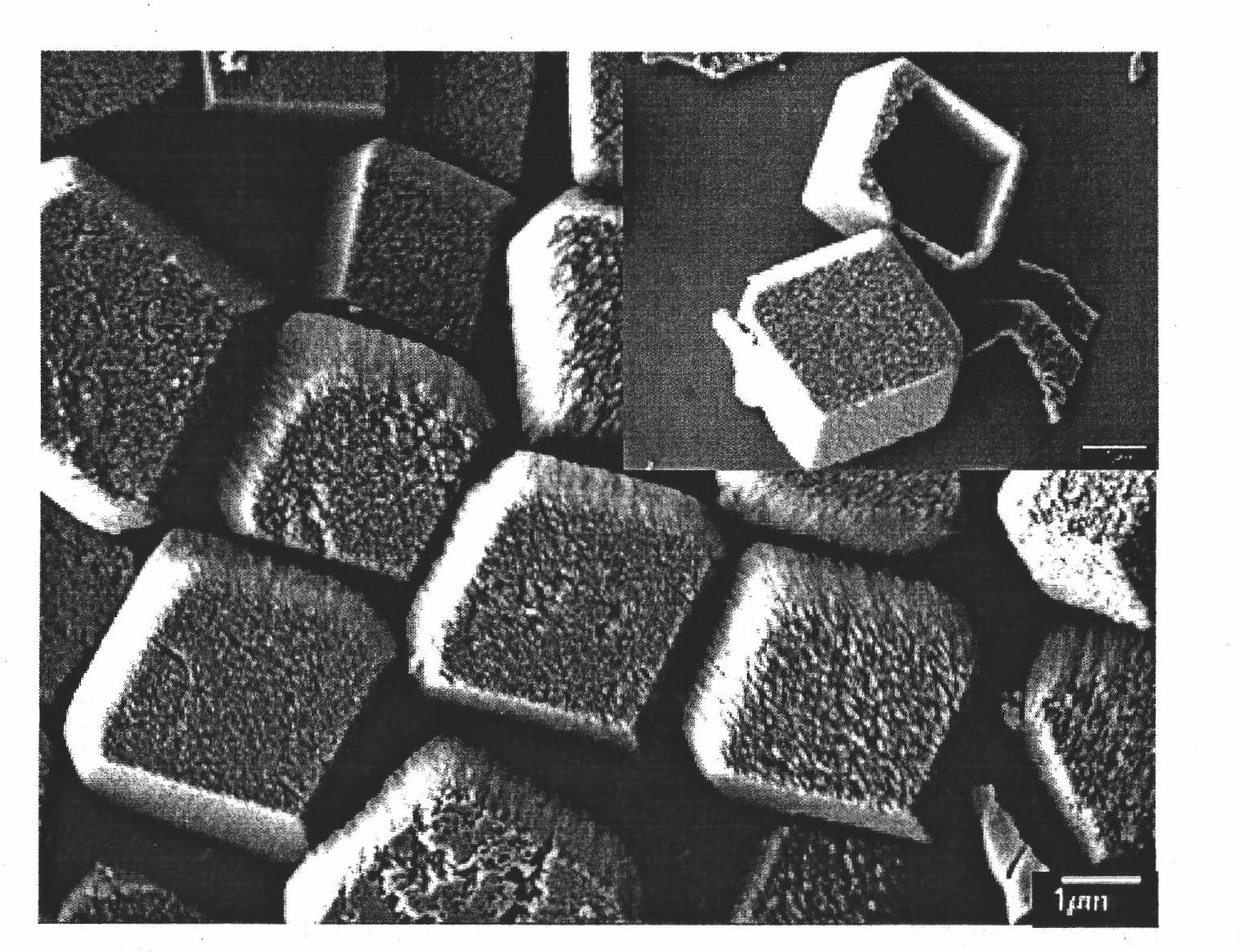 Method for preparing micron frame-shaped manganese series lithium ion battery cathode material