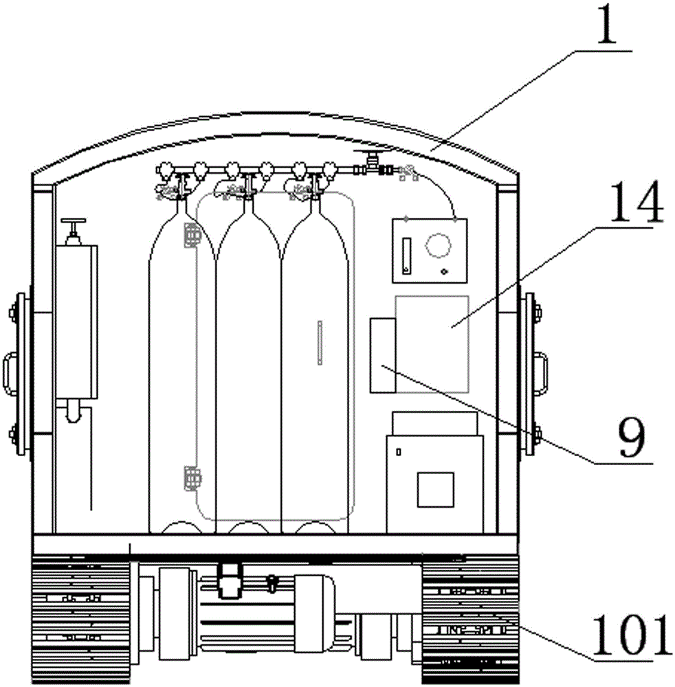 Mobile tunnel rescue cabin