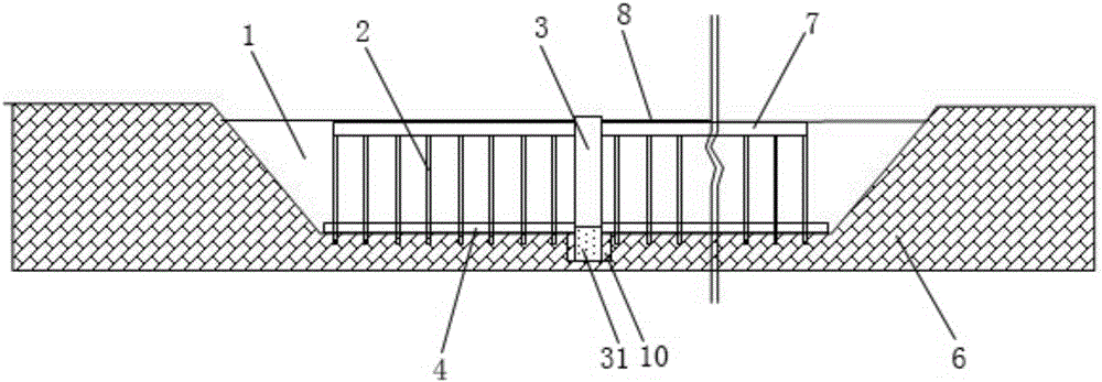 Prepressing structure and method used for sea reclamation through blown filled muck