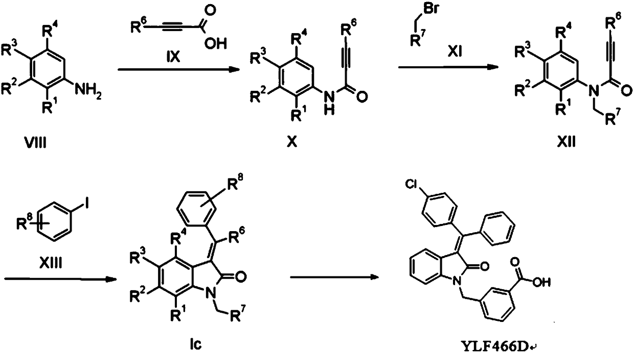 Method for preparing indolone derivative