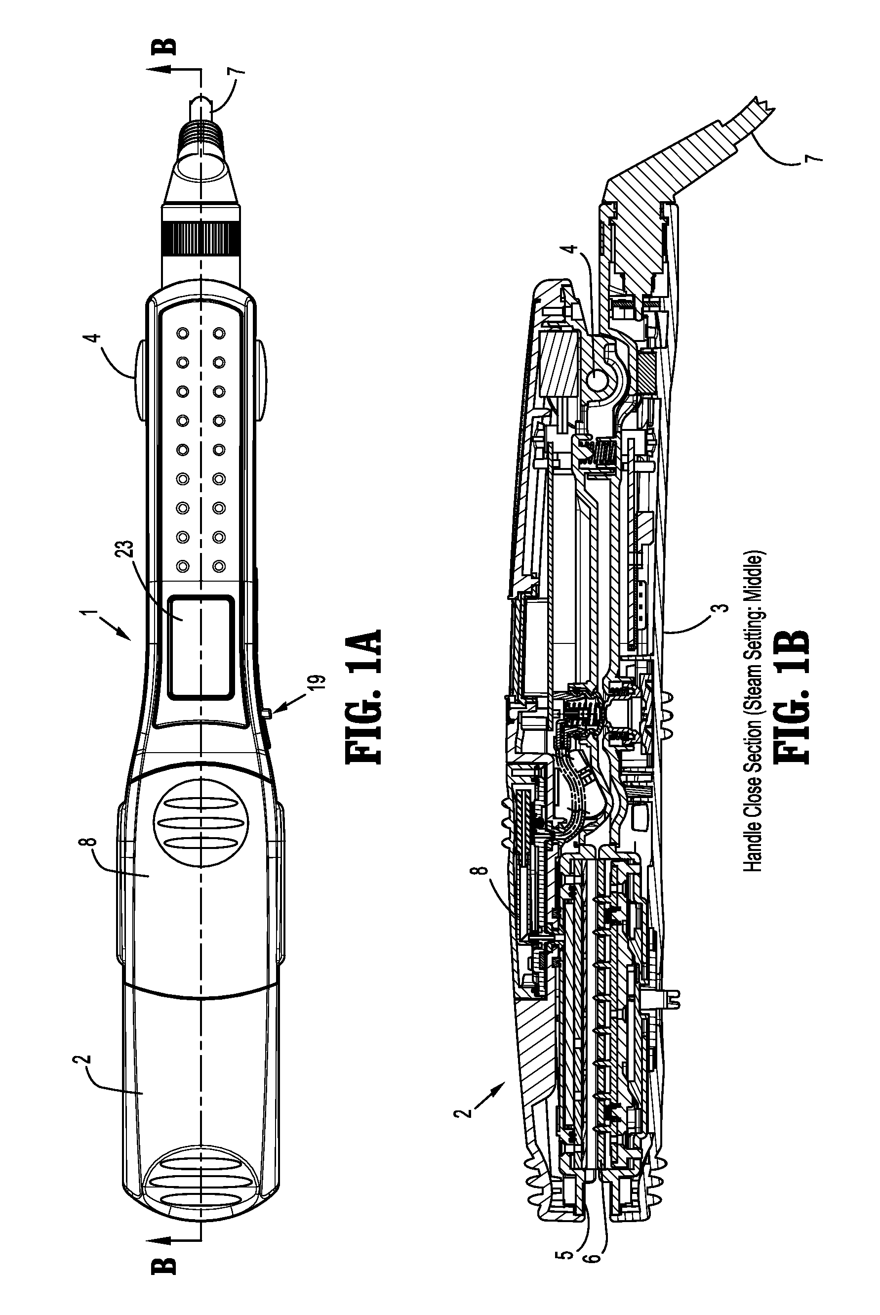 Hair straightening appliance with variable steam output control