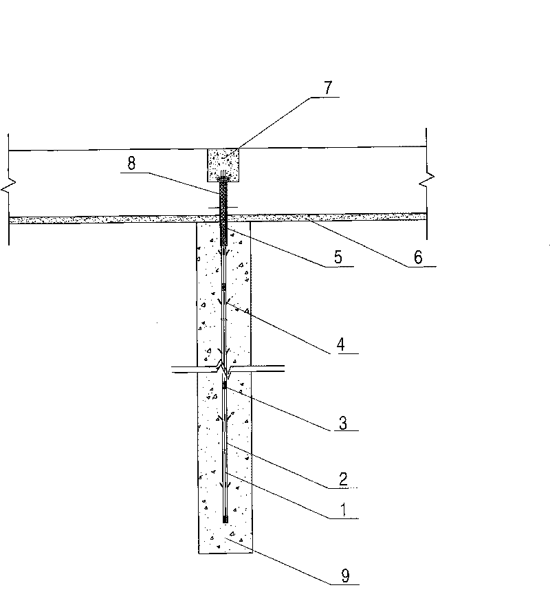 Prestressed anti-floating anchor rod and construction method thereof