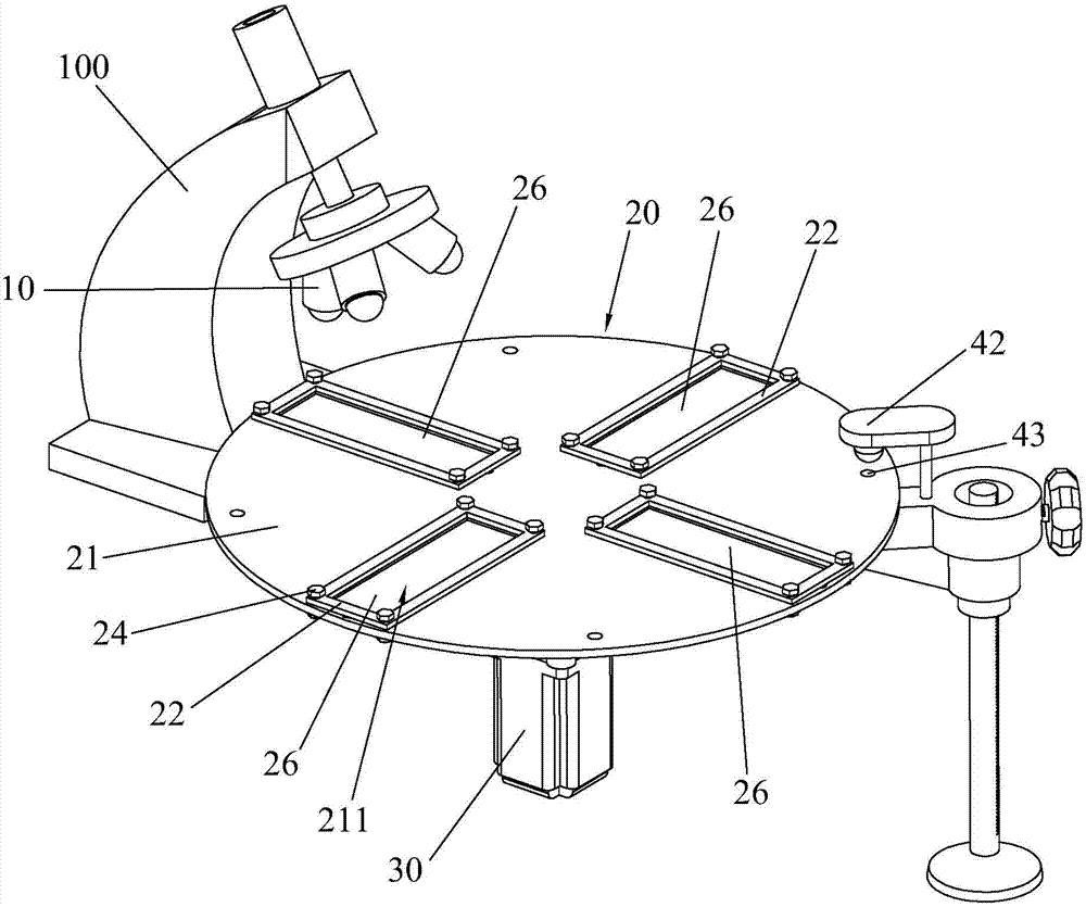 Microscope stage and automatic demonstration system for teaching and exhibition