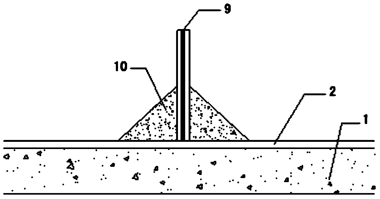 Copper plate grounding grid antistatic terrazzo floor construction process