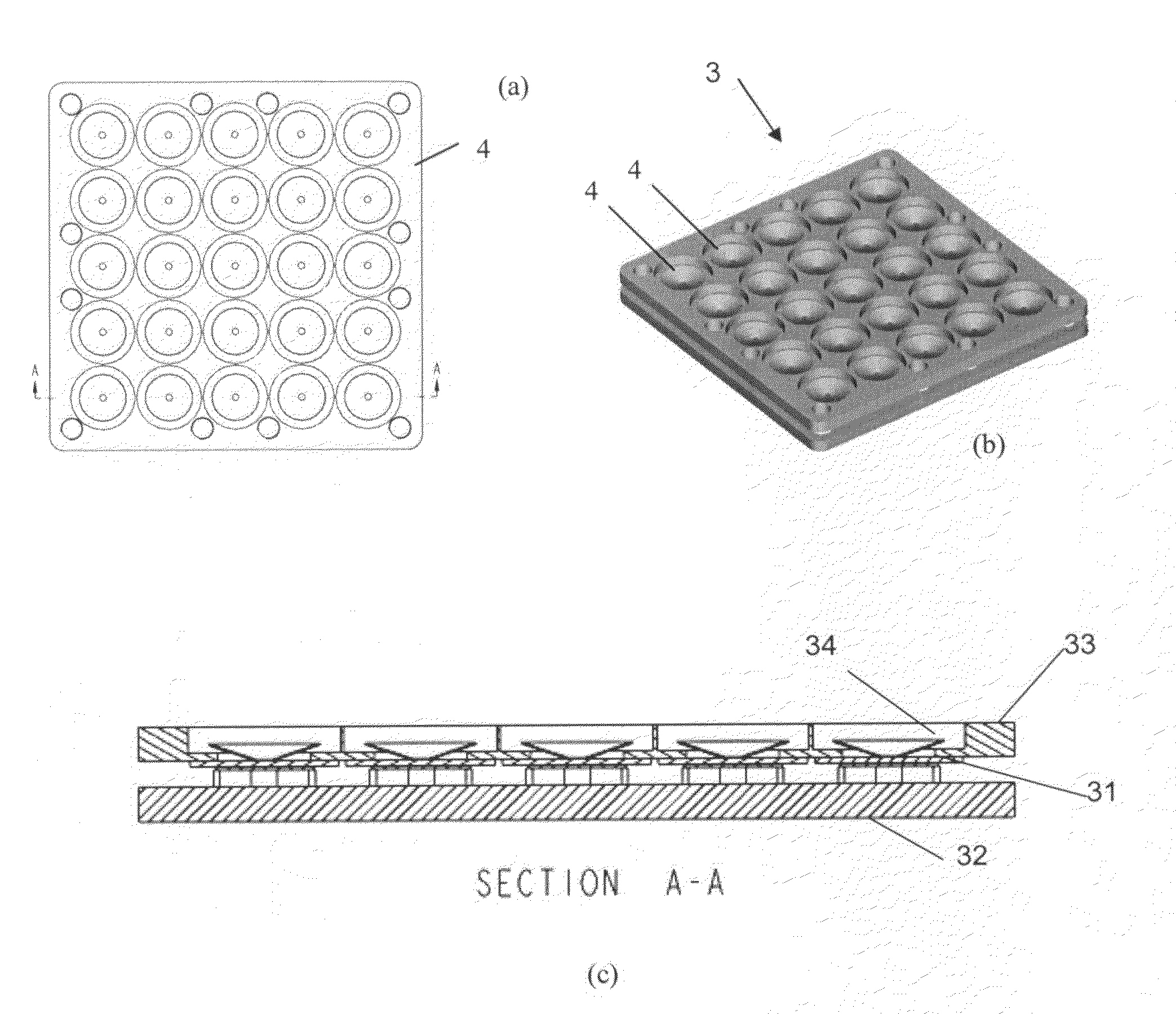 Ultrasonic transducer array and a method for making a transducer array