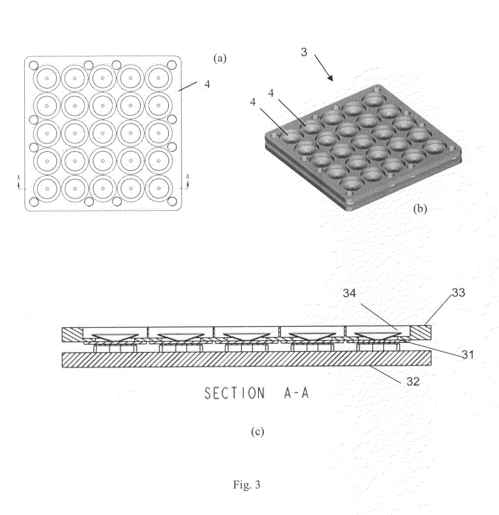 Ultrasonic transducer array and a method for making a transducer array