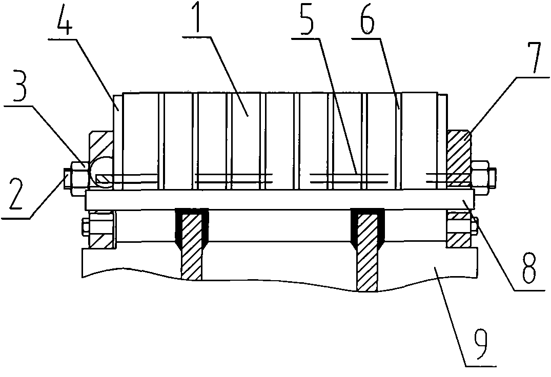 Large asynchronous motor rotor fanning strip lamination structure