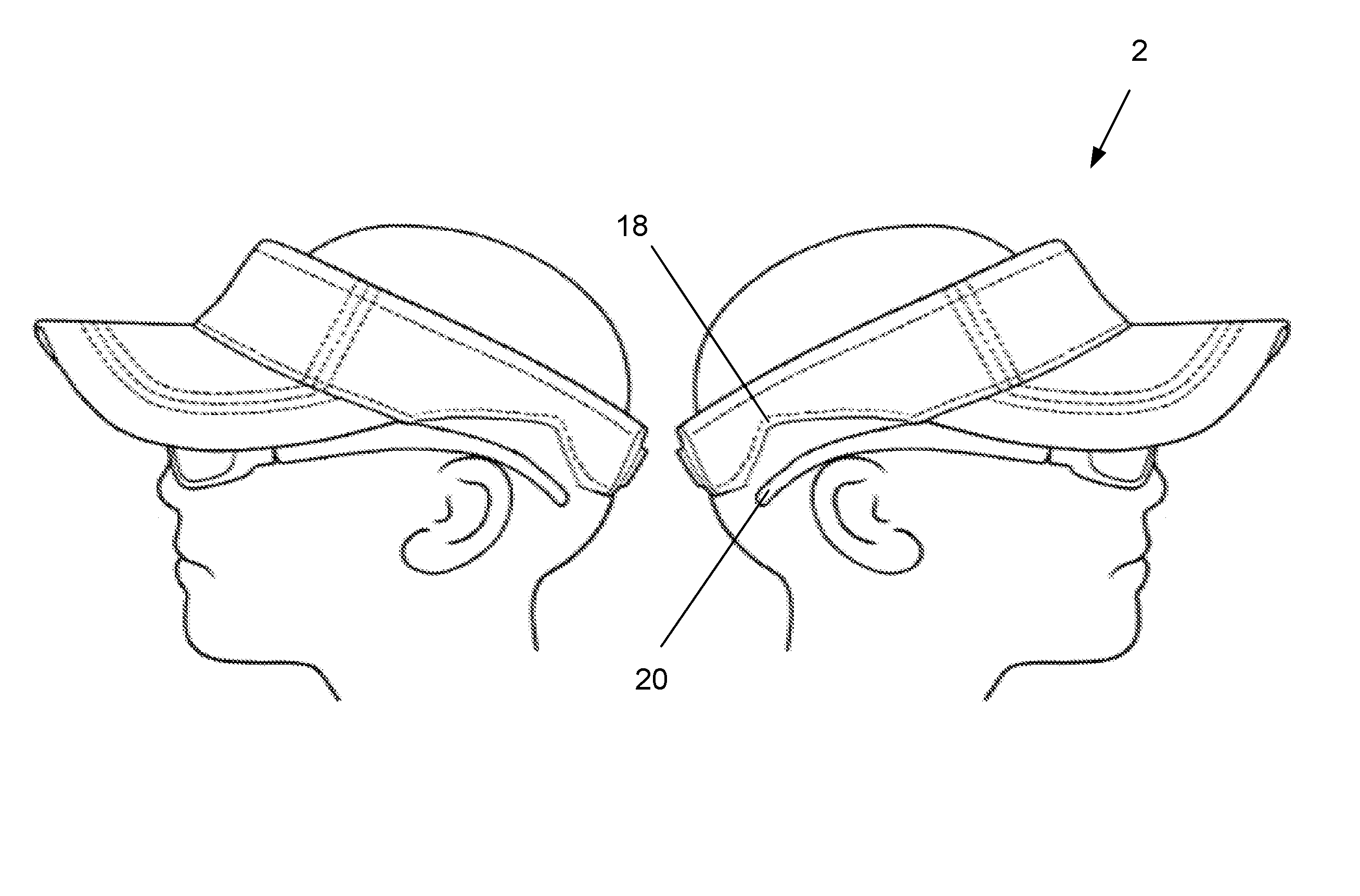 Headgear with notch