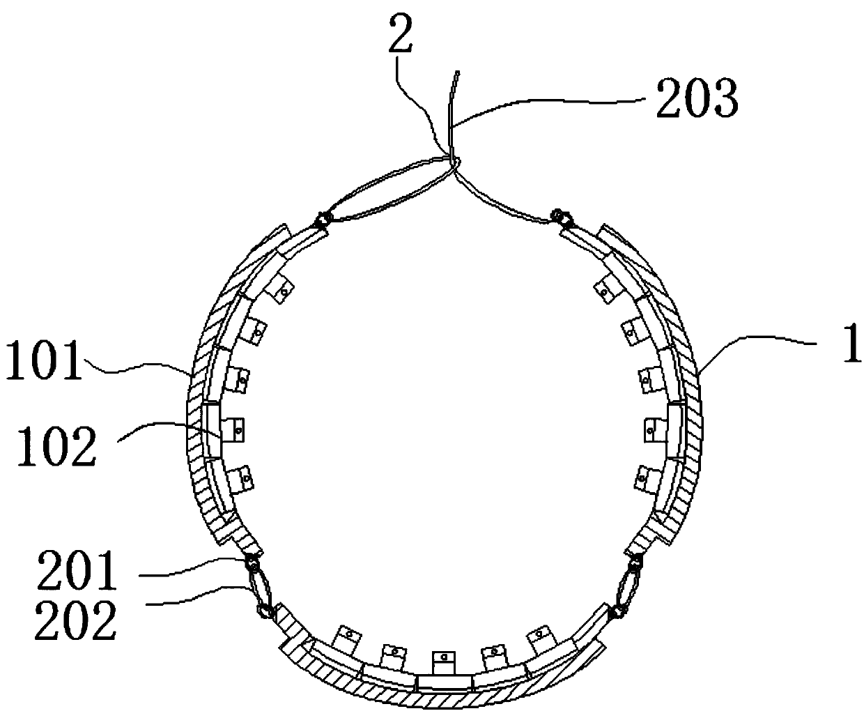 Sling chain for crane