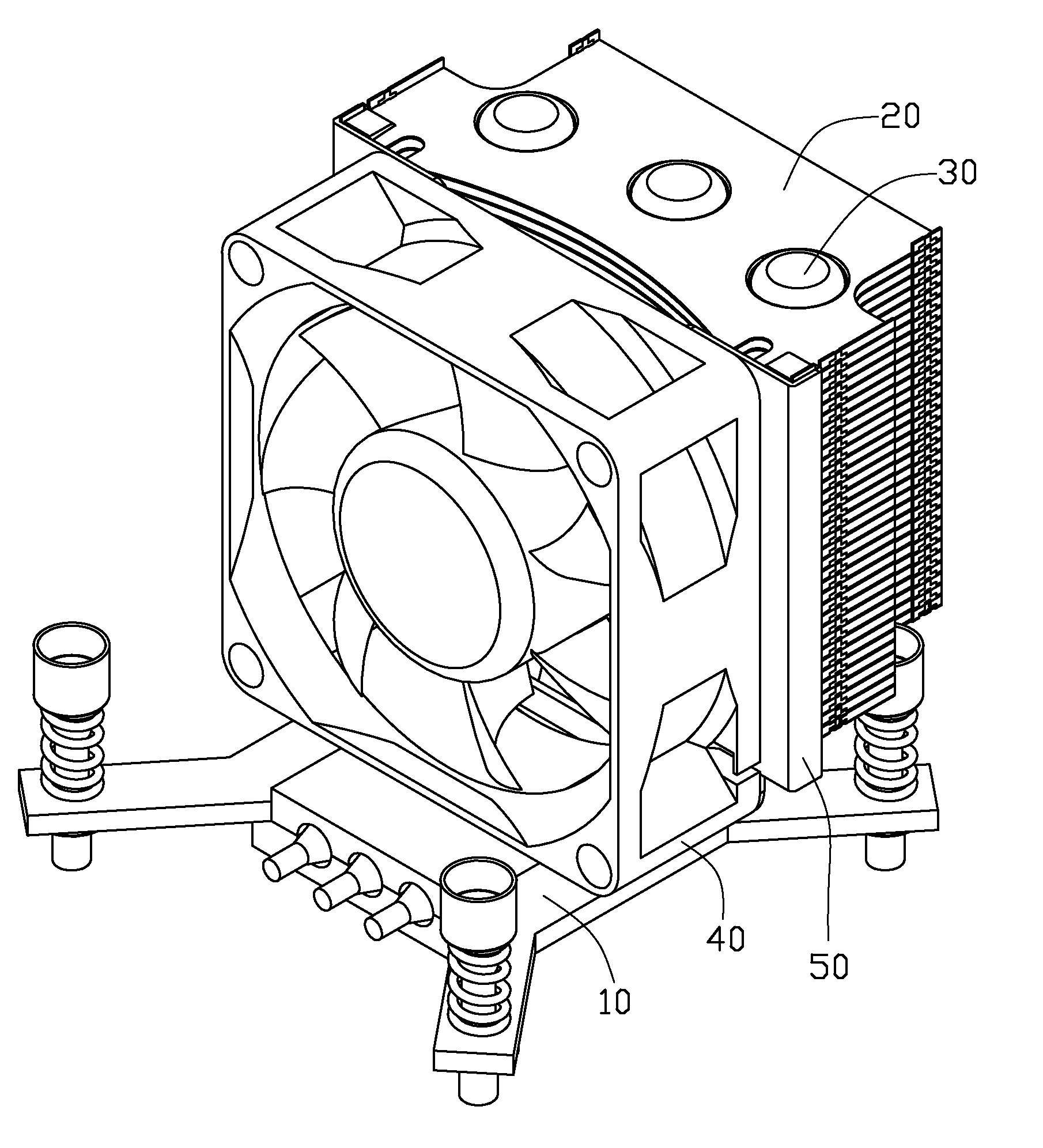 Heat dissipation device with heat pipe