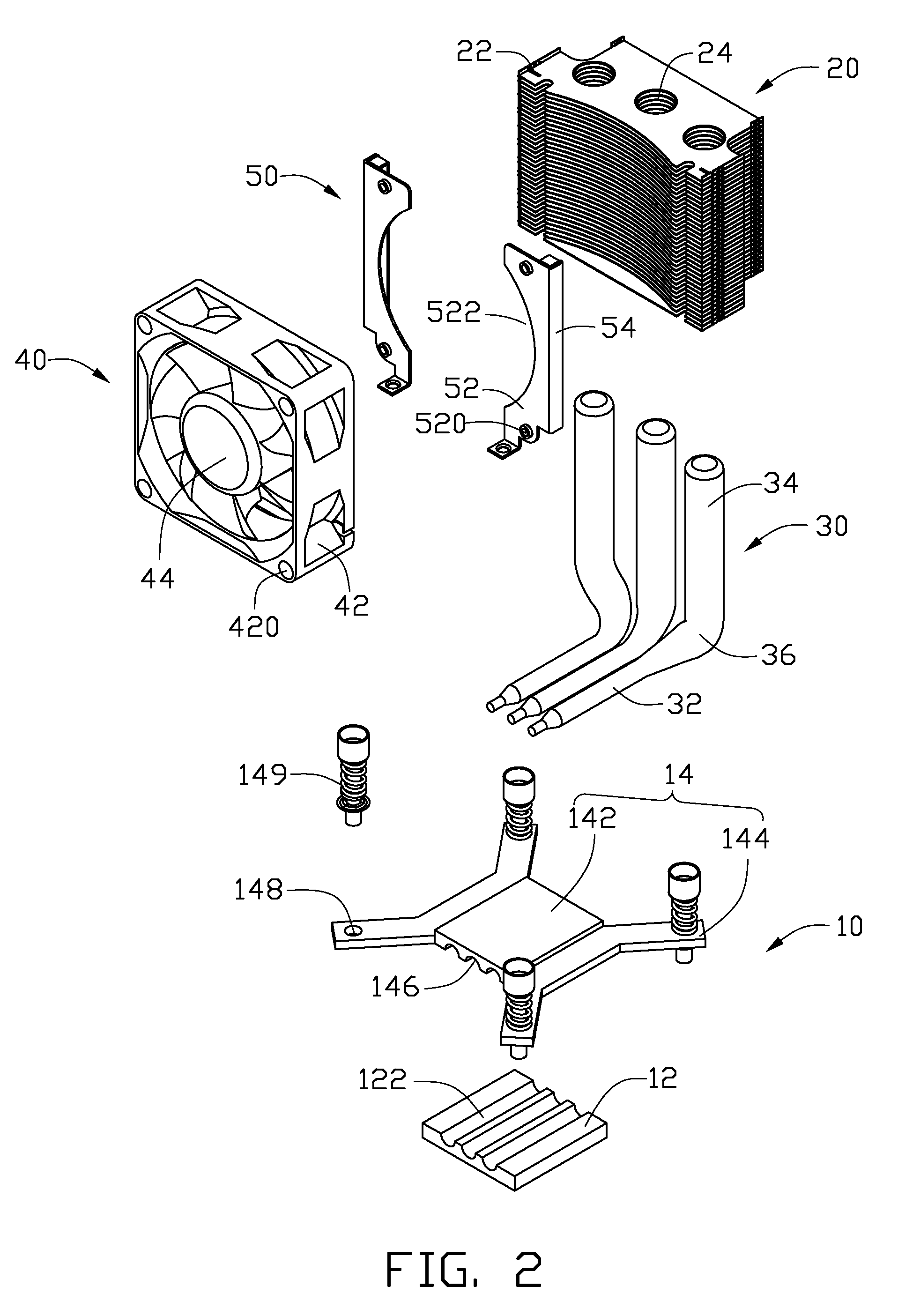 Heat dissipation device with heat pipe