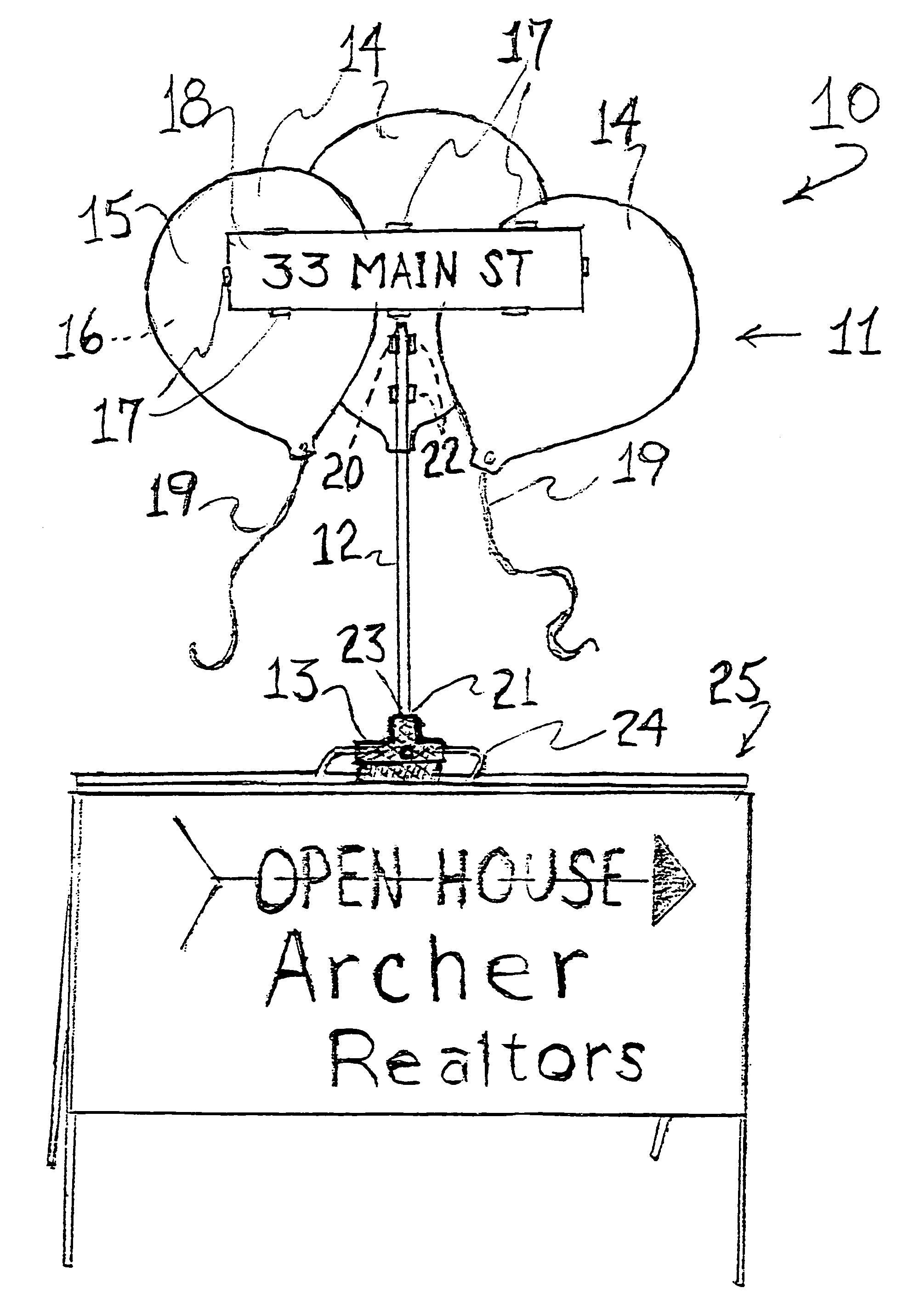 Simulated balloon display and method