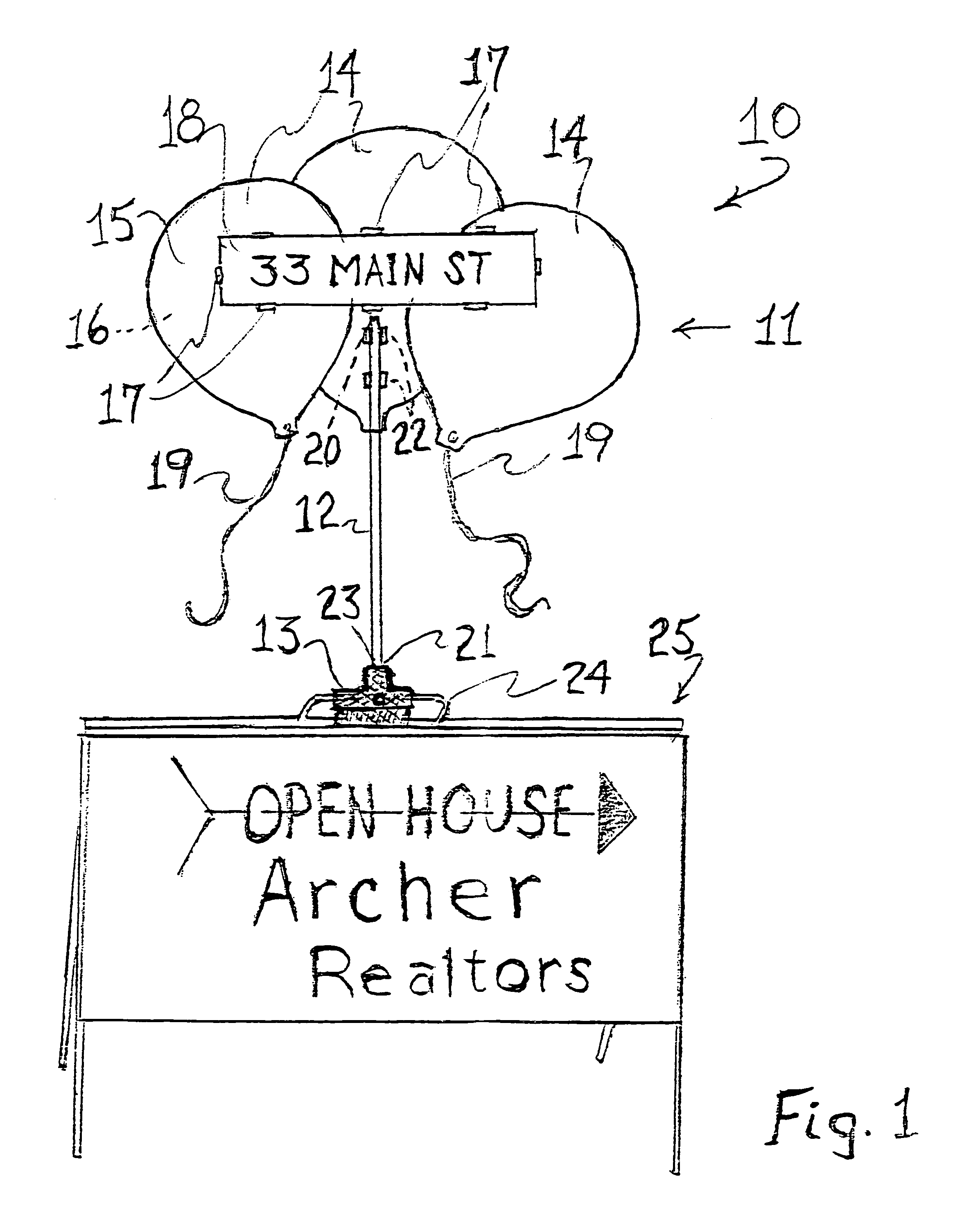 Simulated balloon display and method