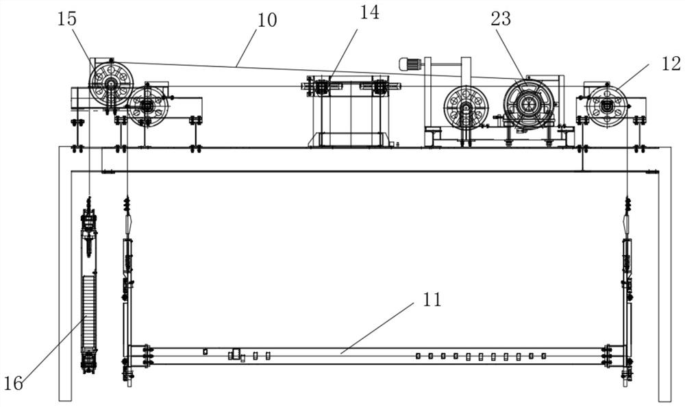 Improved traction lifting system for intelligent parking garage