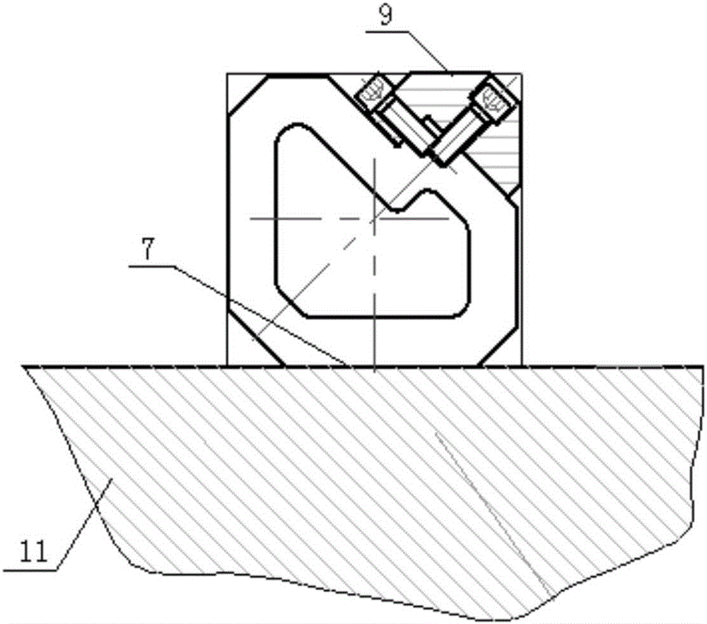 Machining tool for steel-inlaid guide rail shaped like Chinese character Shan