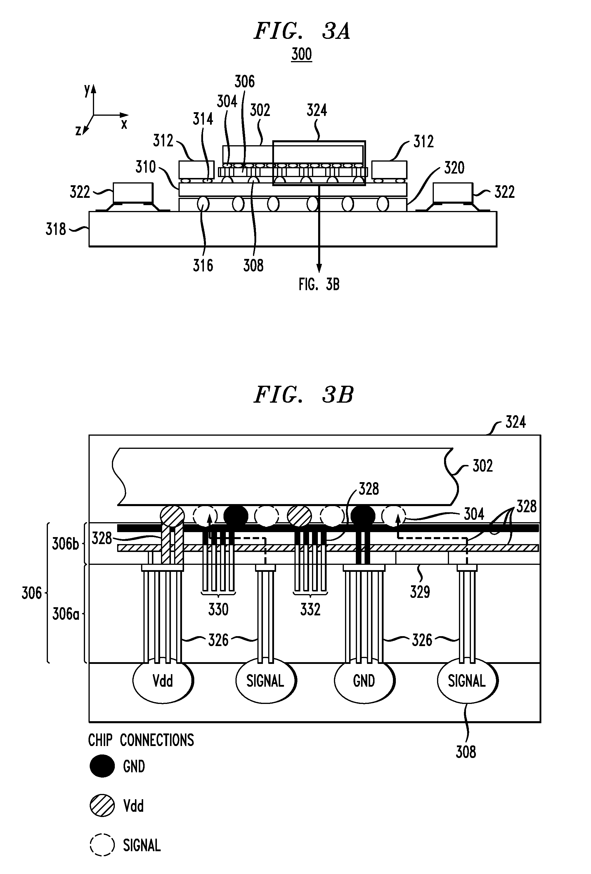 Three-dimensional silicon interposer for low voltage low power systems