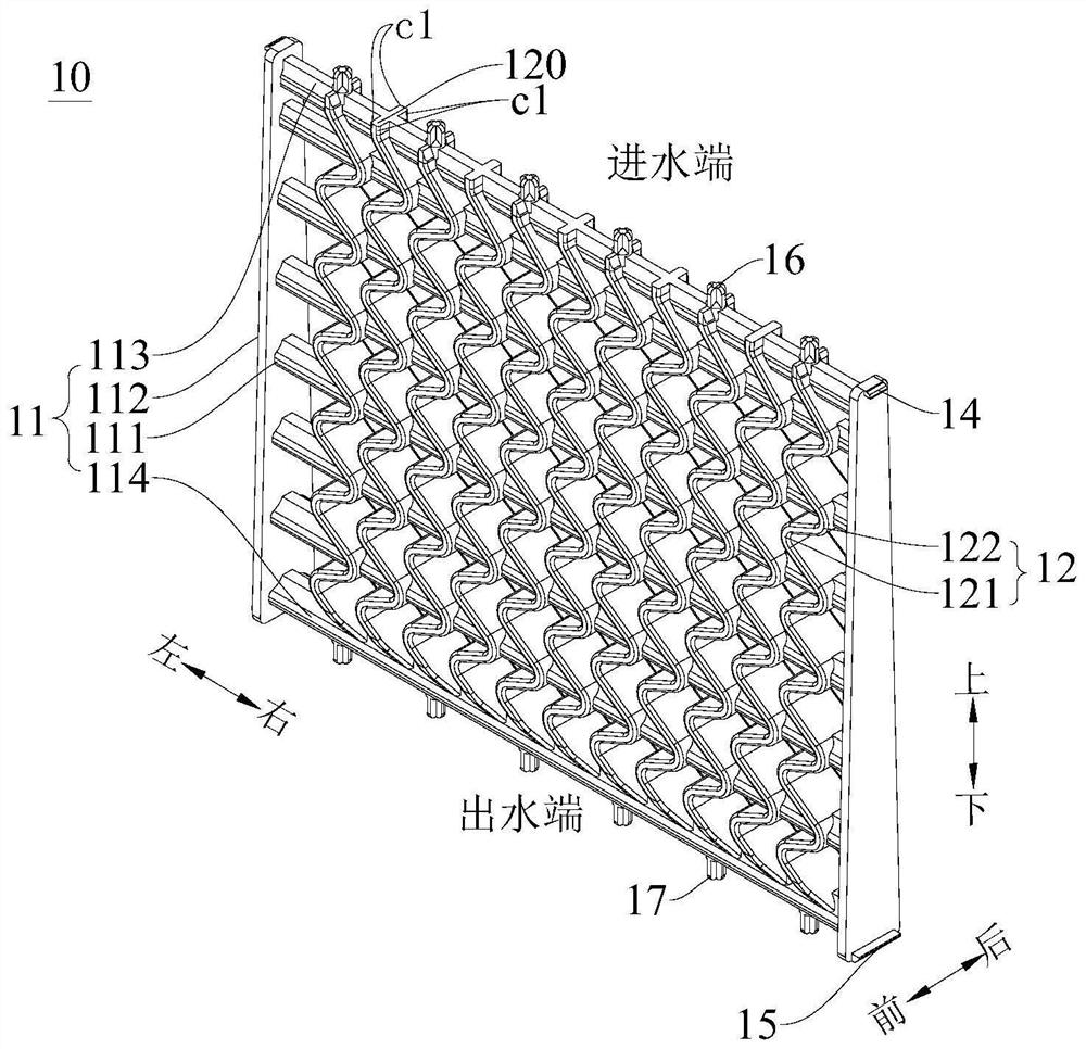 Wet curtain structure of humidifier