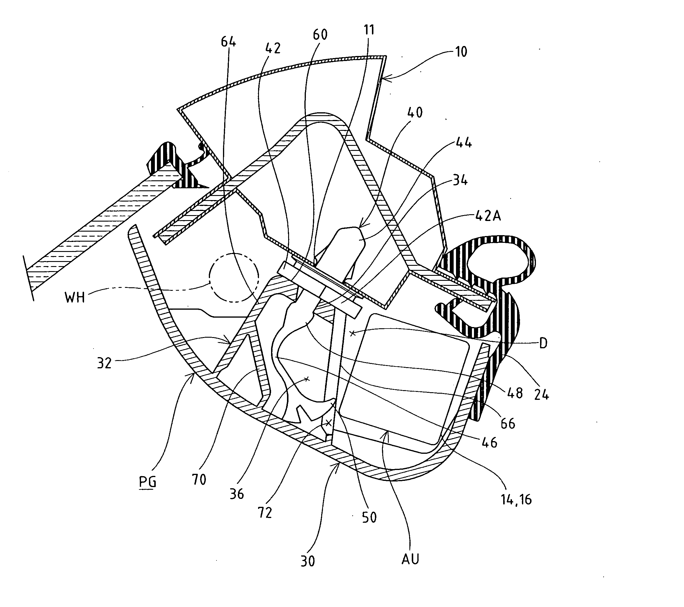 Interior parts for a vehicle