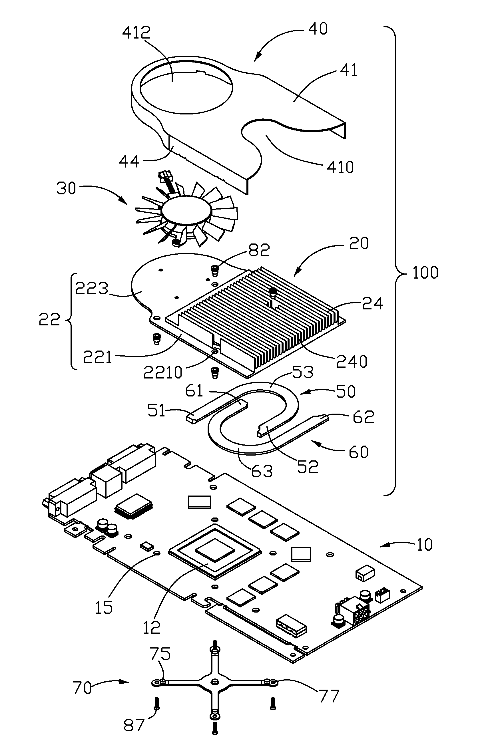 Heat dissipation device for computer add-on cards