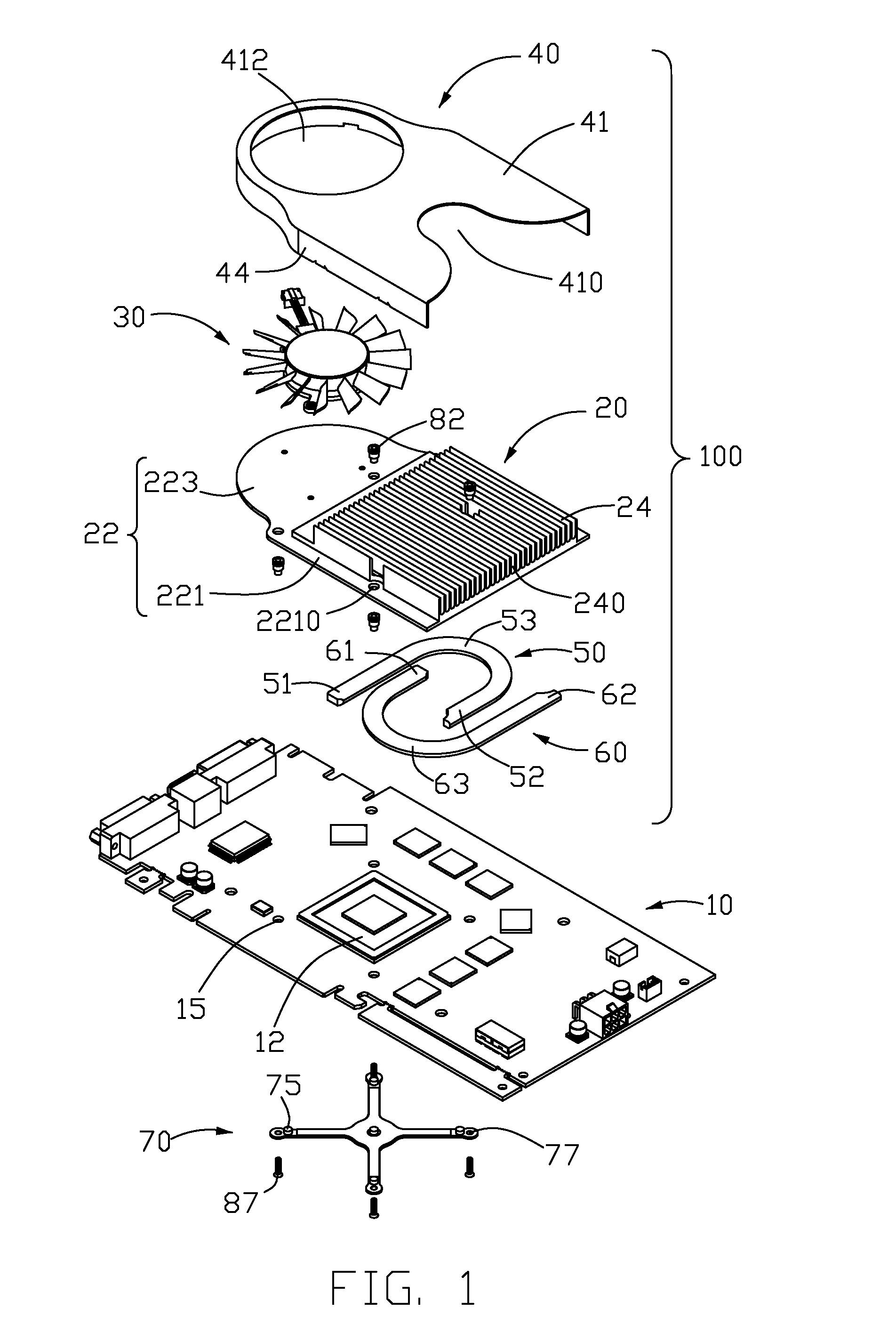 Heat dissipation device for computer add-on cards