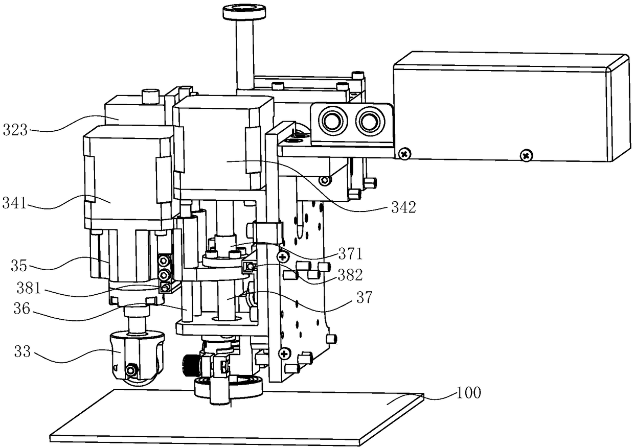 Machine head of graphic paper feeding and cutting machine