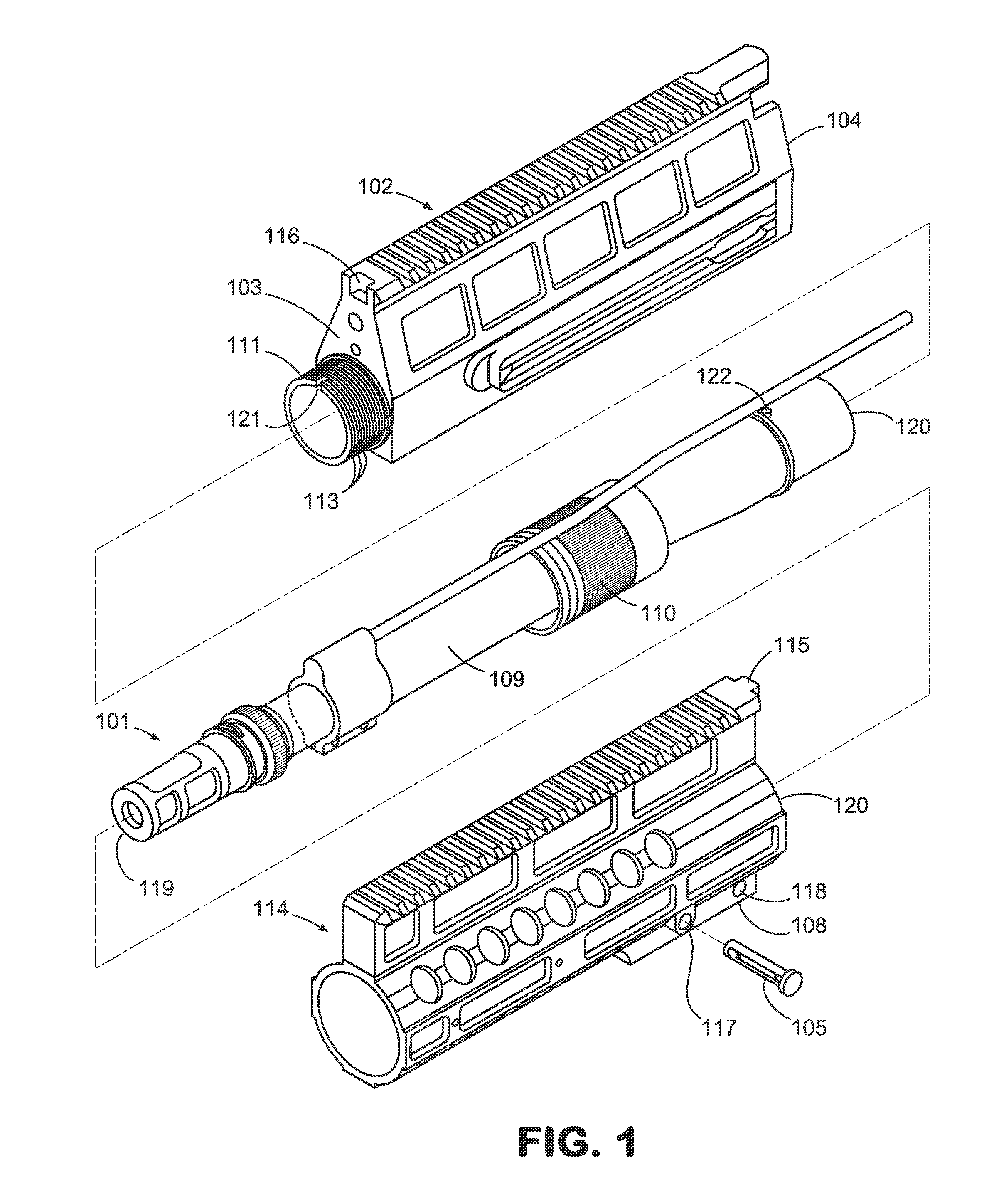 Quick Take-Down Barrel System and Method for Modular Rifle