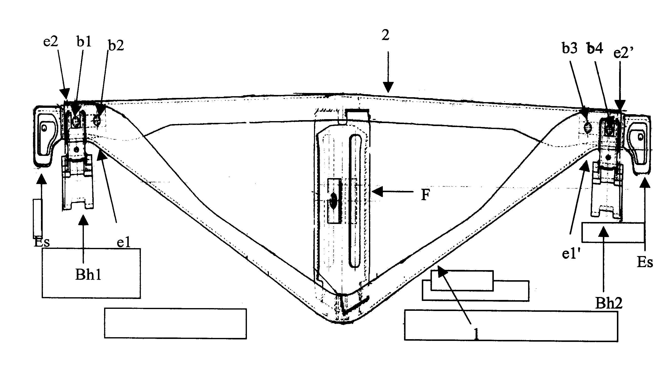 Brake beam structure