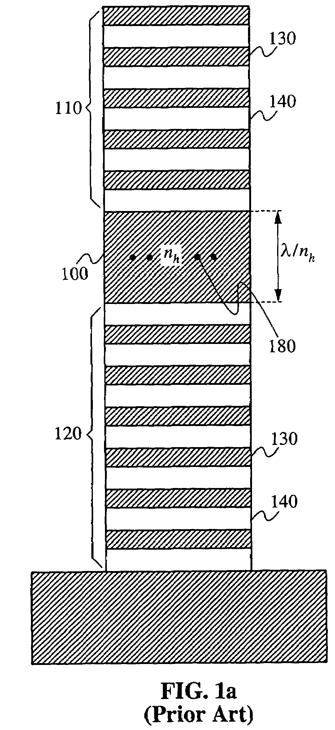 Half-wavelength micropost microcavity with electric field maximum in the high-refractive-index material