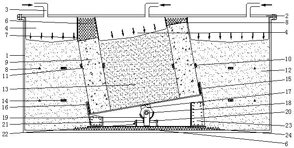 Measuring device and method for dynamic p-y curve of inclined pile