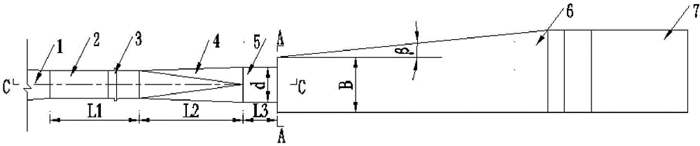 Pressure sudden expansion and sudden fall circular jet flow energy dissipater