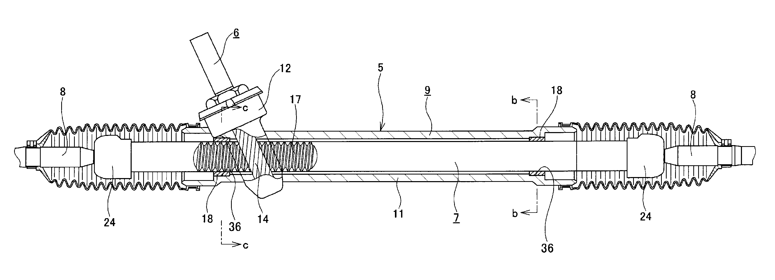 Guide bush and rack-and-pinion steering gear unit