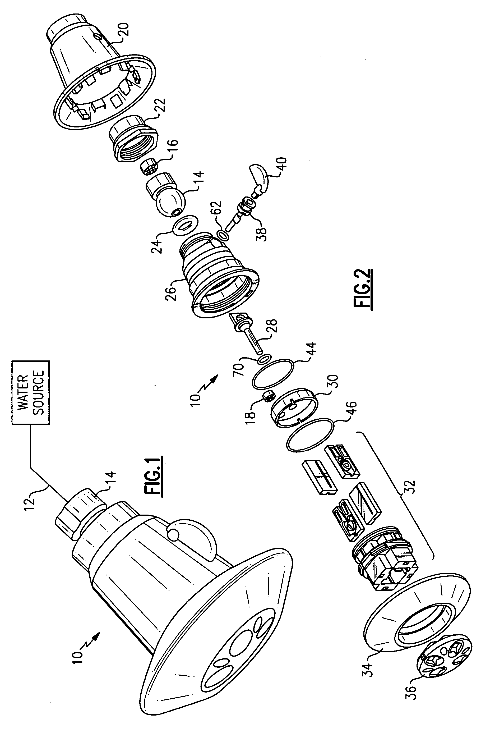 Dual volume shower head system