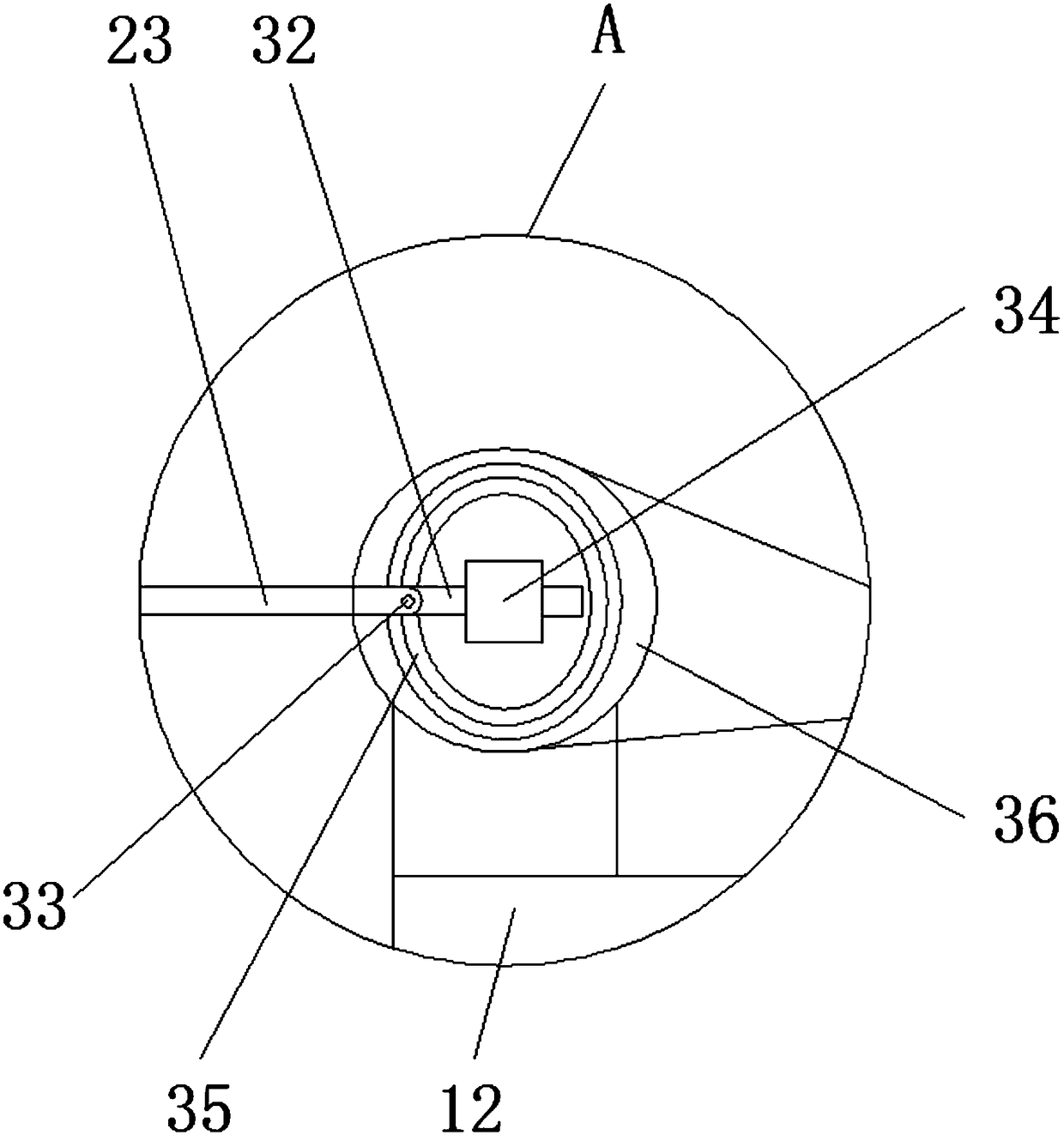 Treatment device for building material processing wood chips