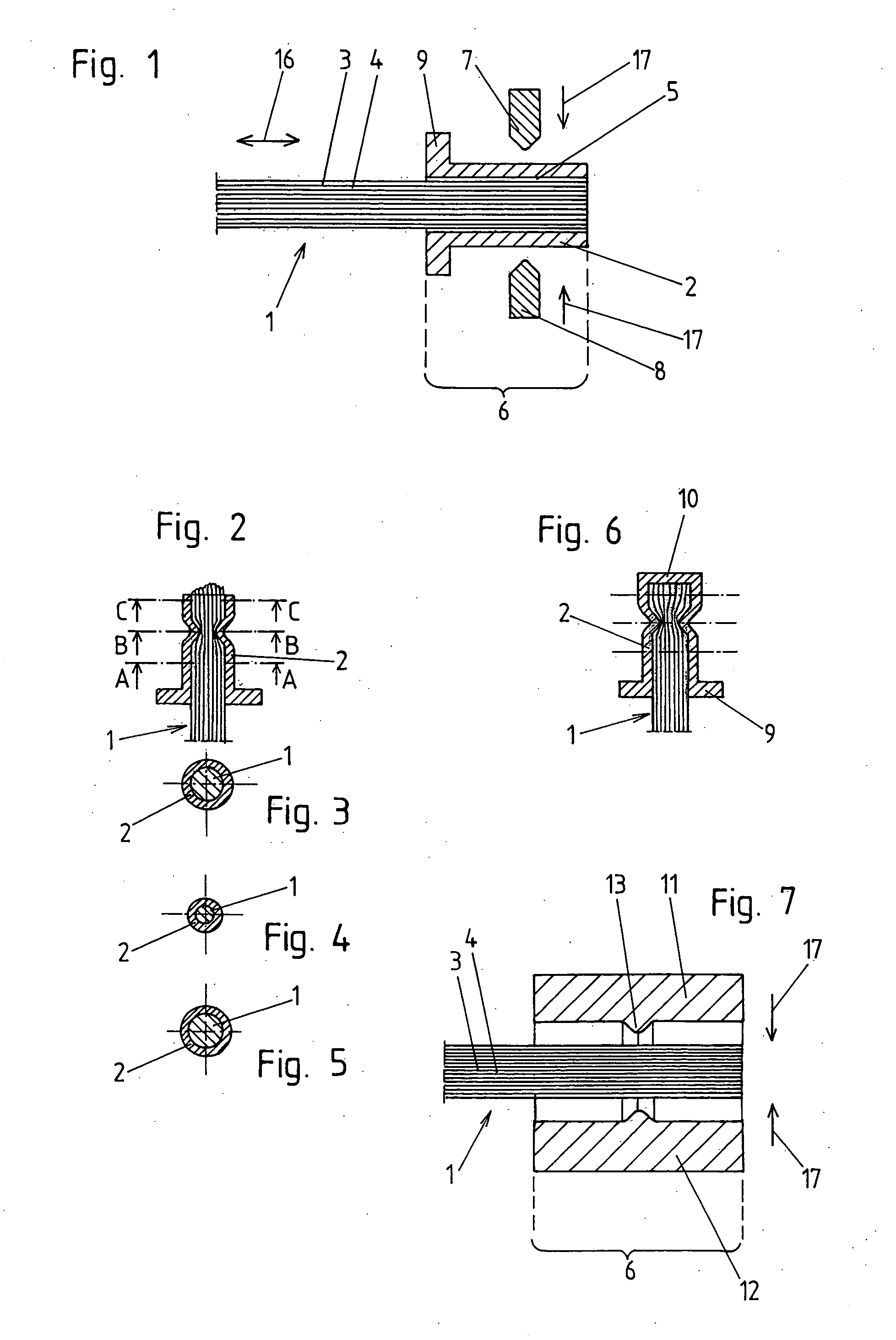 Method for forming a coupling unit on a long composite fibre section