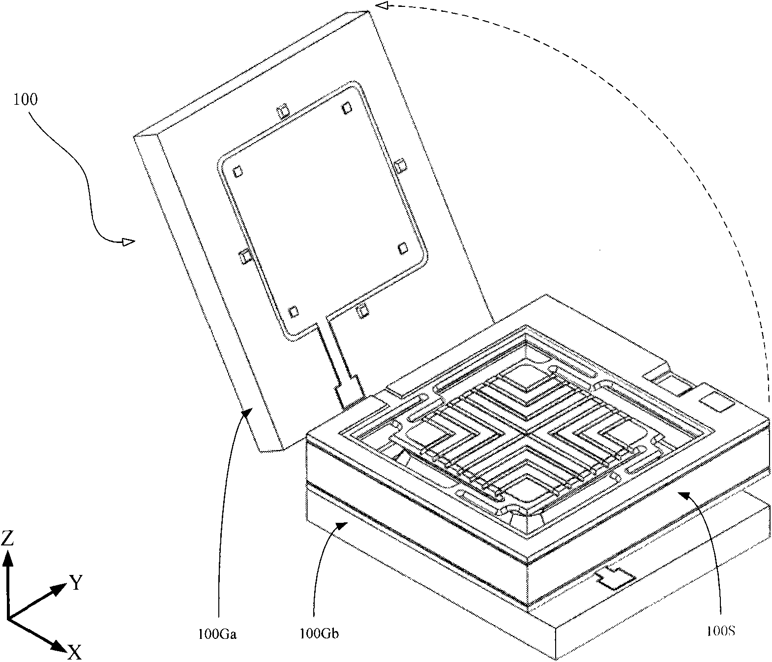 Micro machine differential capacitance accelerometer with symmetrical structure