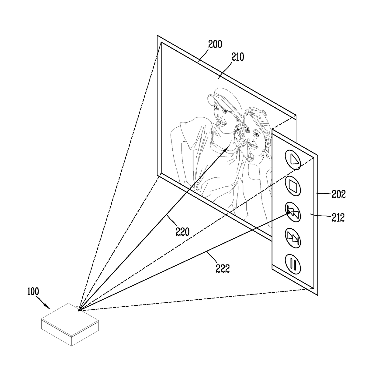 Image information projection device and projection device control method