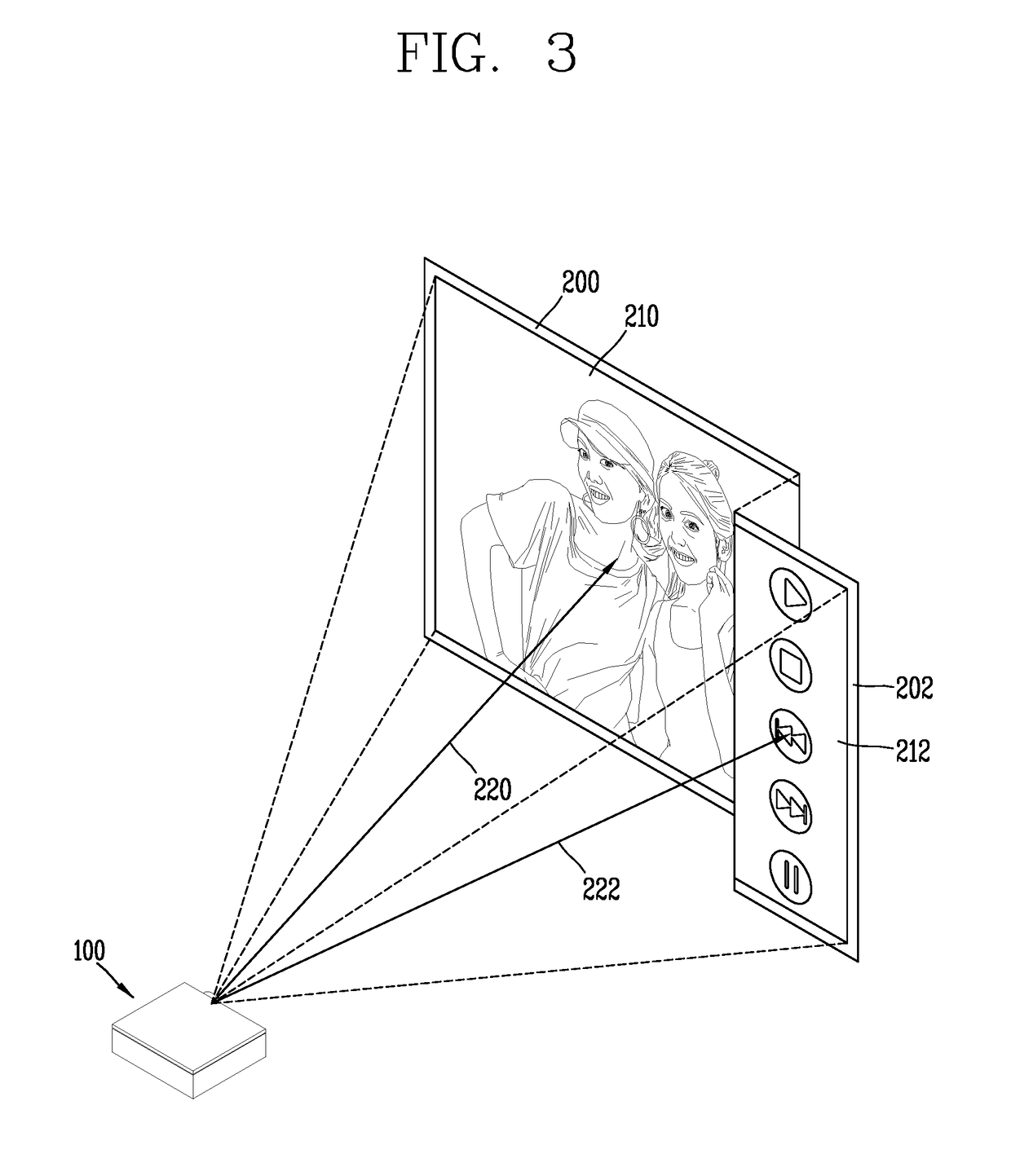 Image information projection device and projection device control method