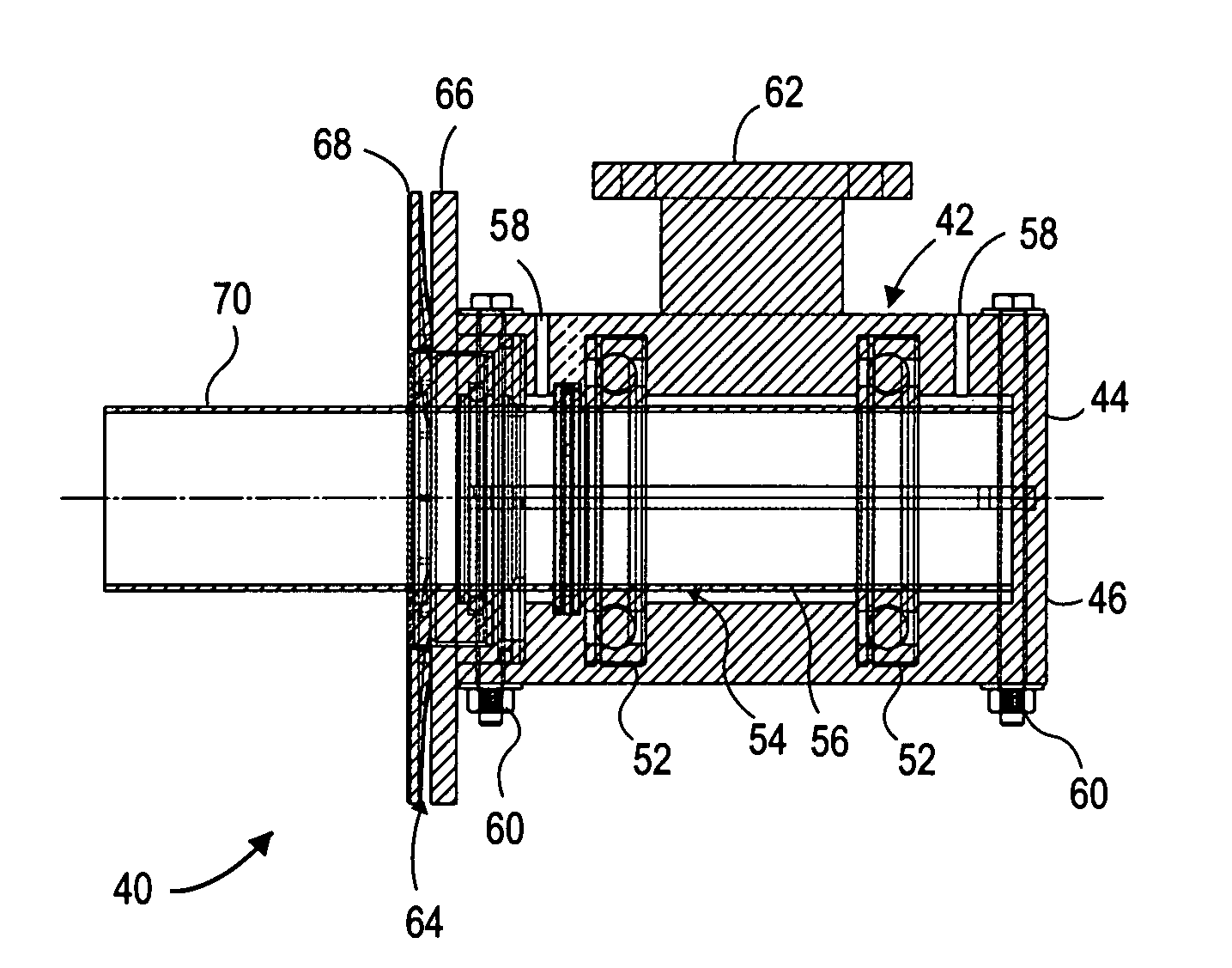 Pressurized bearing assembly