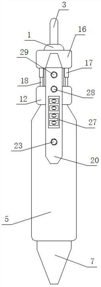 A pin-type writing and counting dual-purpose pen