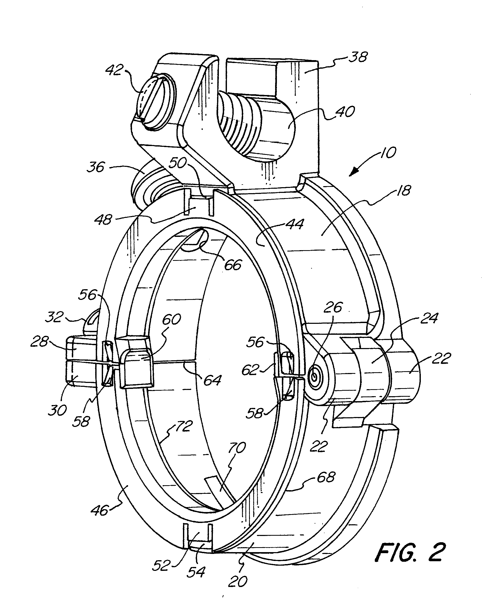 Split electrical grounding bushing with securely attached sections forming continuous insulation