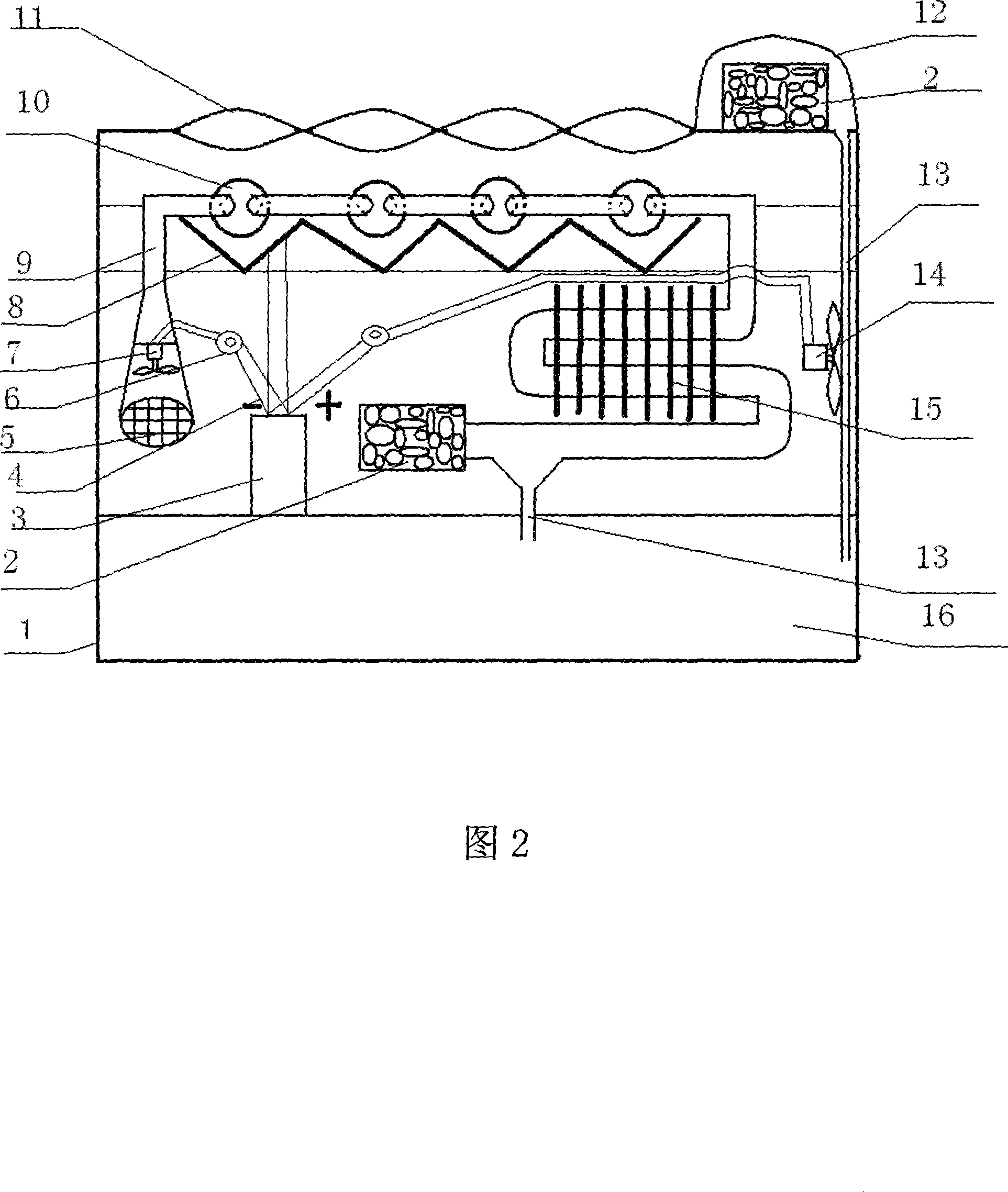 Movable continuous solar energy device for fetching water from air