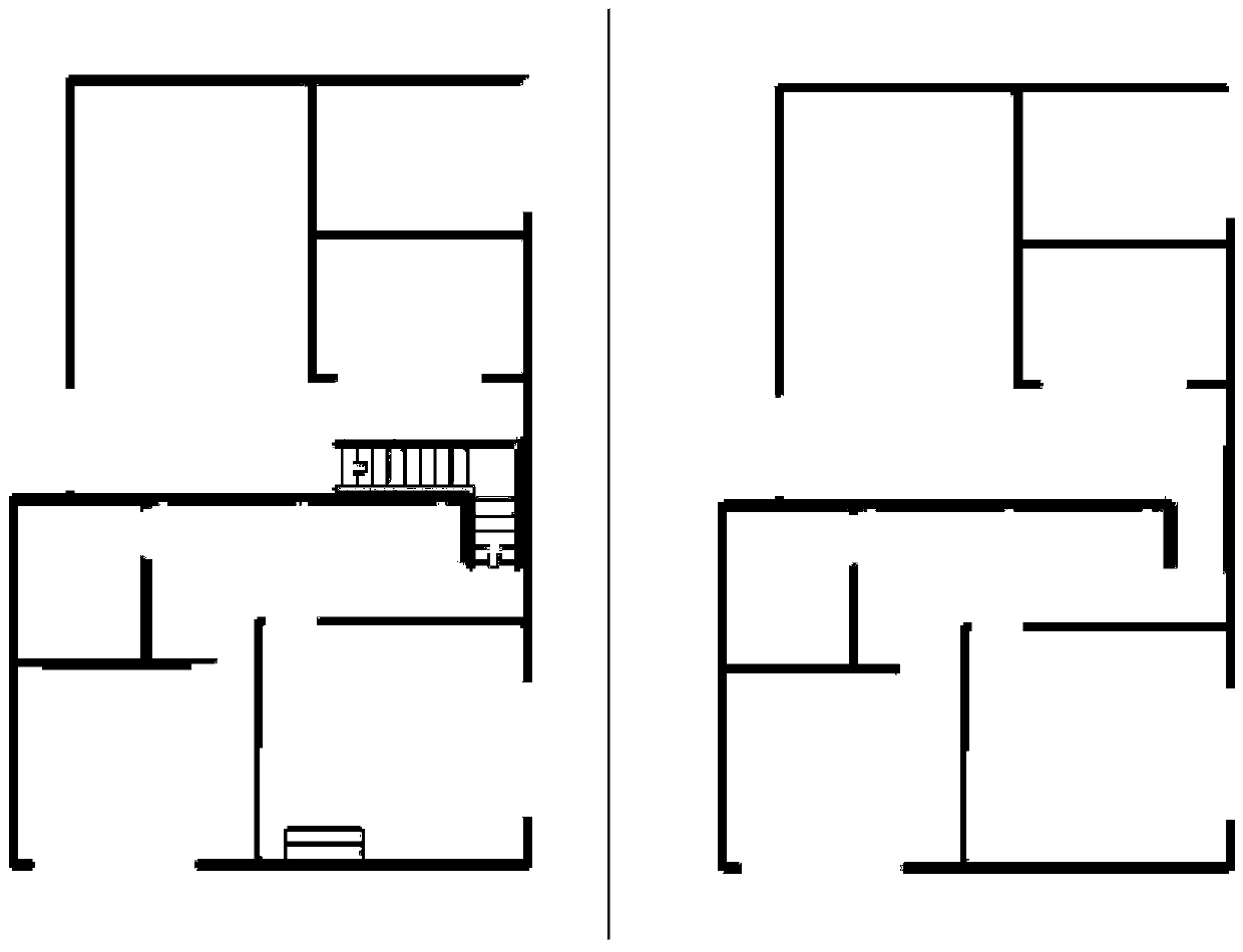 Wall and door and window information acquisition method for three-dimensional house type reconstruction