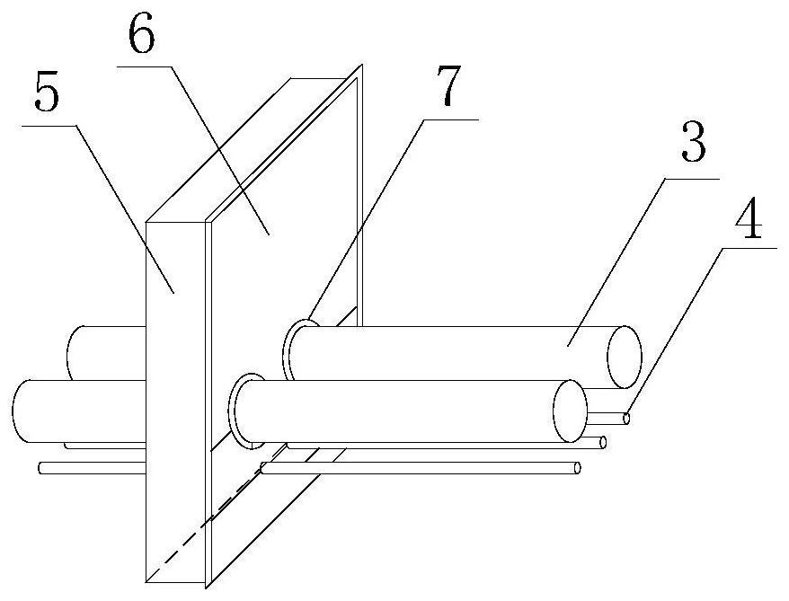 Sound insulation and noise reduction device for wall-penetrating pipeline in hydropower plant