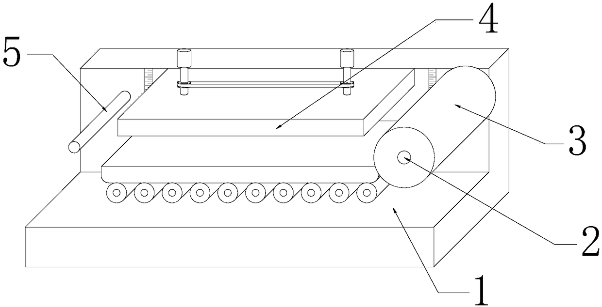 Adjustable prepressing device for automotive interior materials