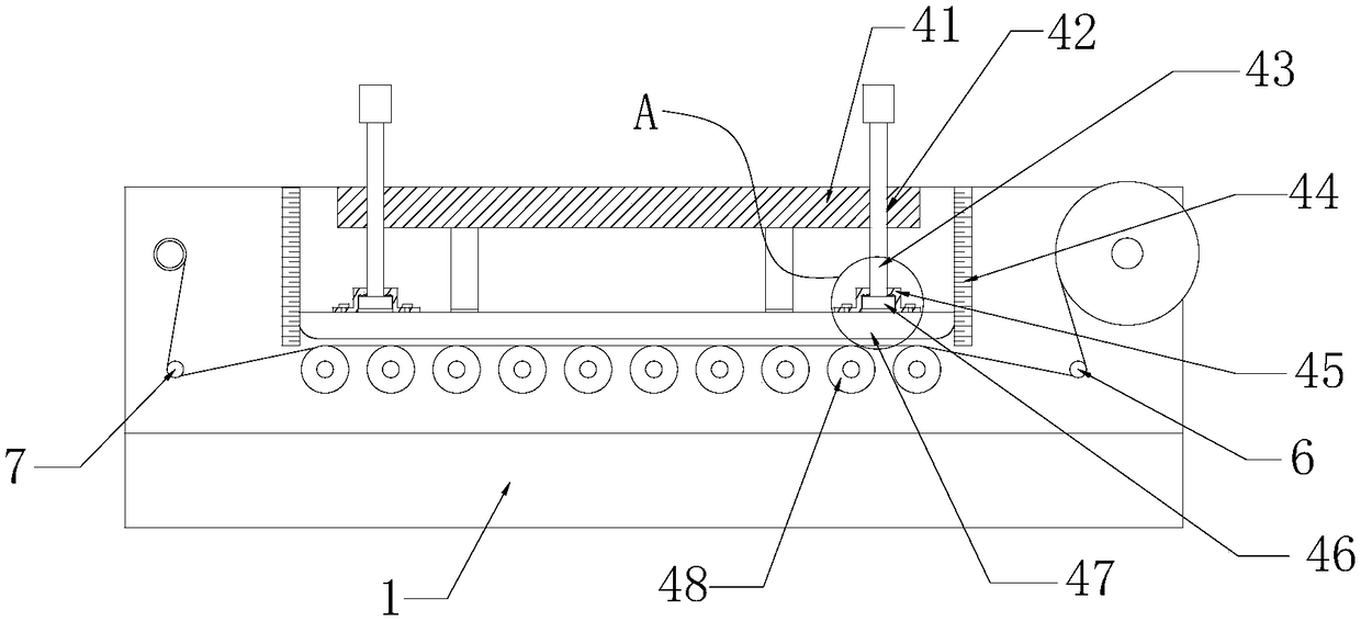 Adjustable prepressing device for automotive interior materials