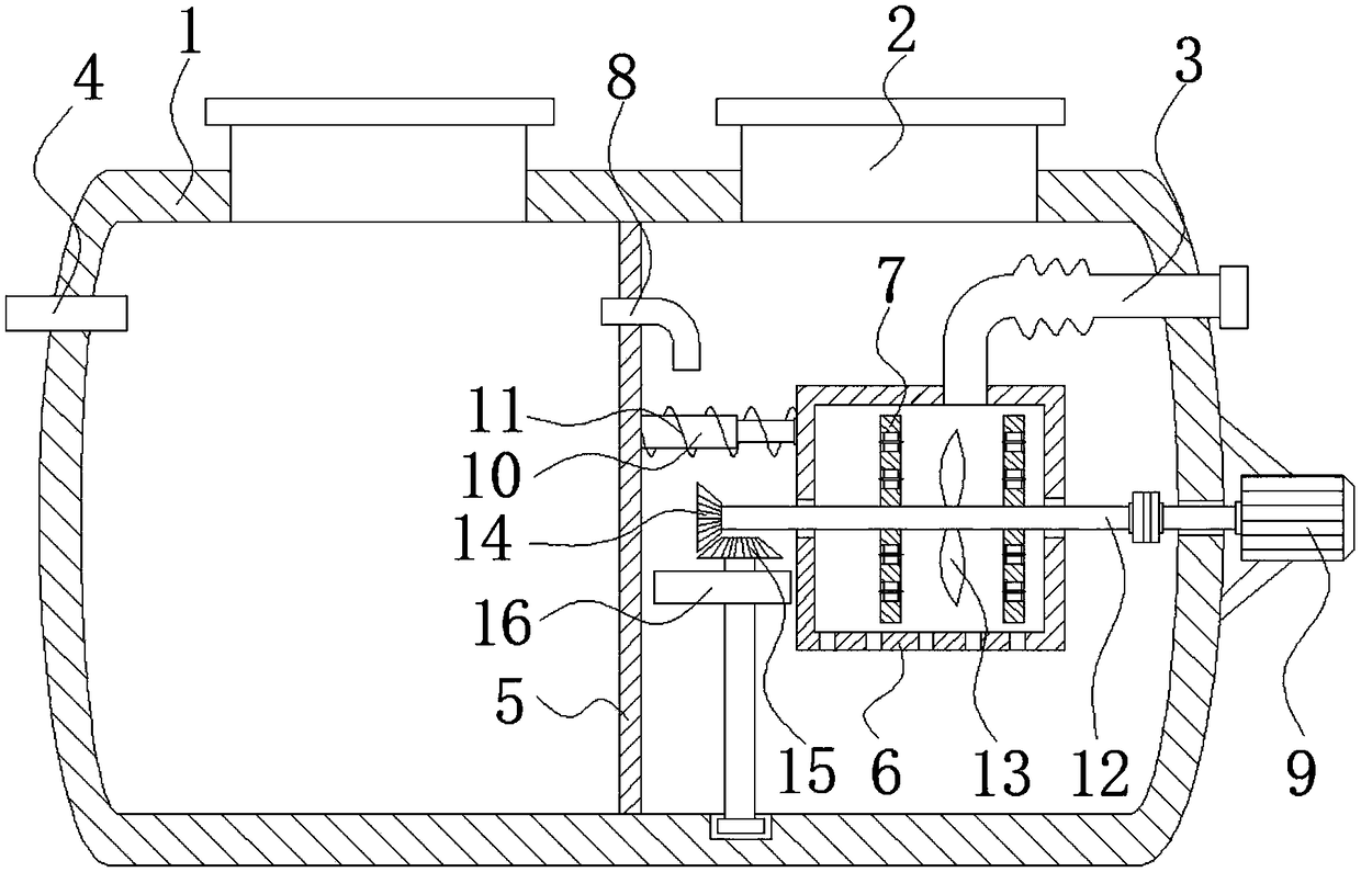 Anti-clogging septic tank