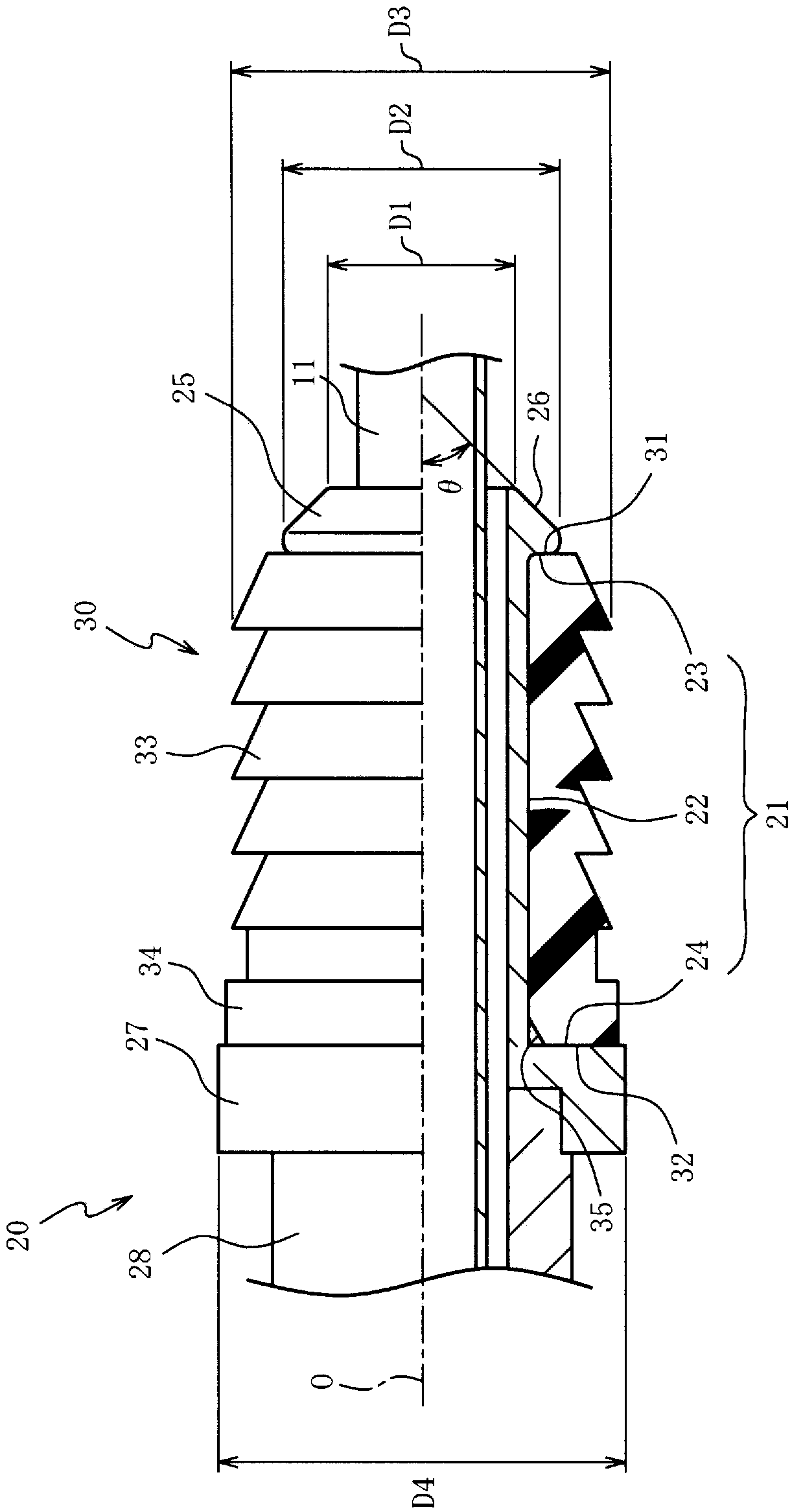 Cooling pipe and cooling structure of mold